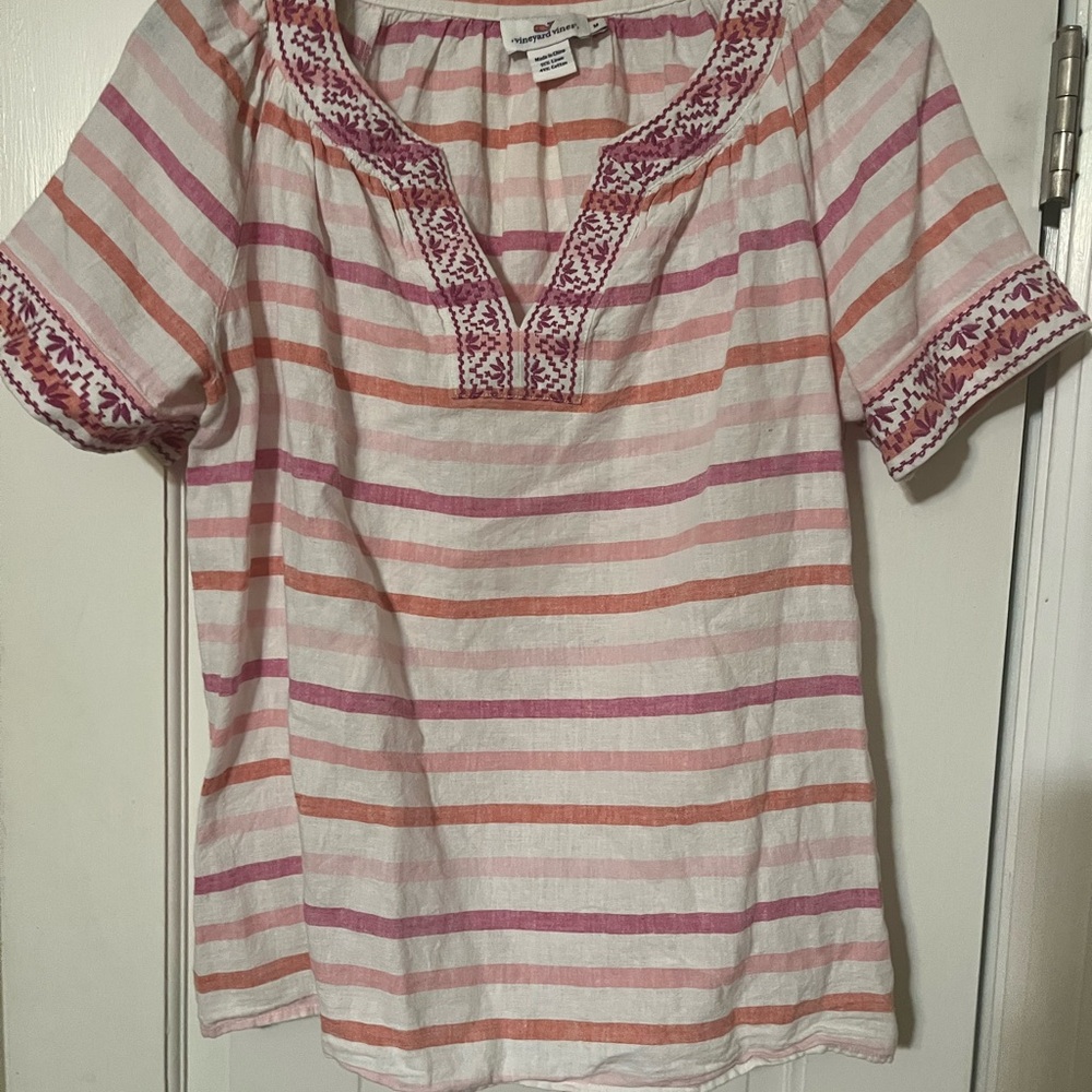 Vineyard Vines Multicolor Striped Blouse - Picture 2 of 7